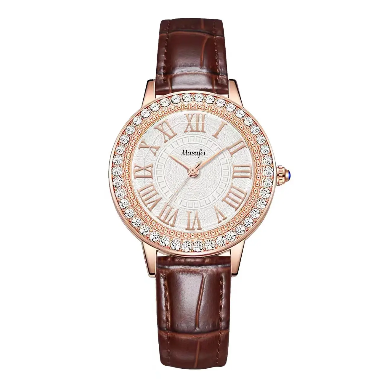 Luxury Women's Roman Dial Watch with Diamond Strap - Image 5