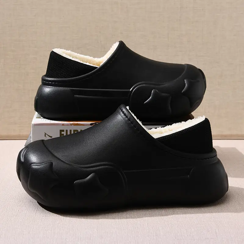 Women's Fleece Lined Cotton Slippers Cream Warm Winter - Image 7