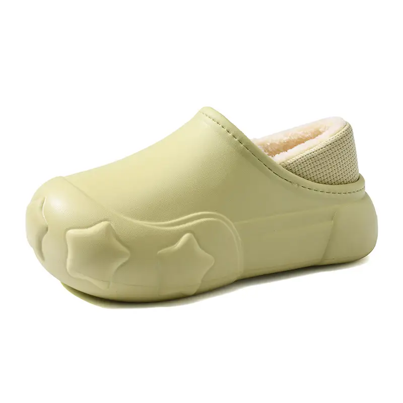 Women's Fleece Lined Cotton Slippers Cream Warm Winter - Image 8