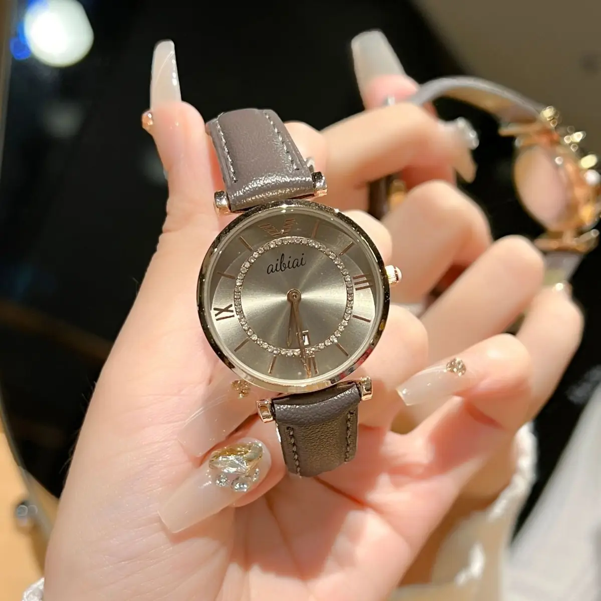 Women's Ferris Wheel Watch Gold Steel Belt Quartz - Image 3
