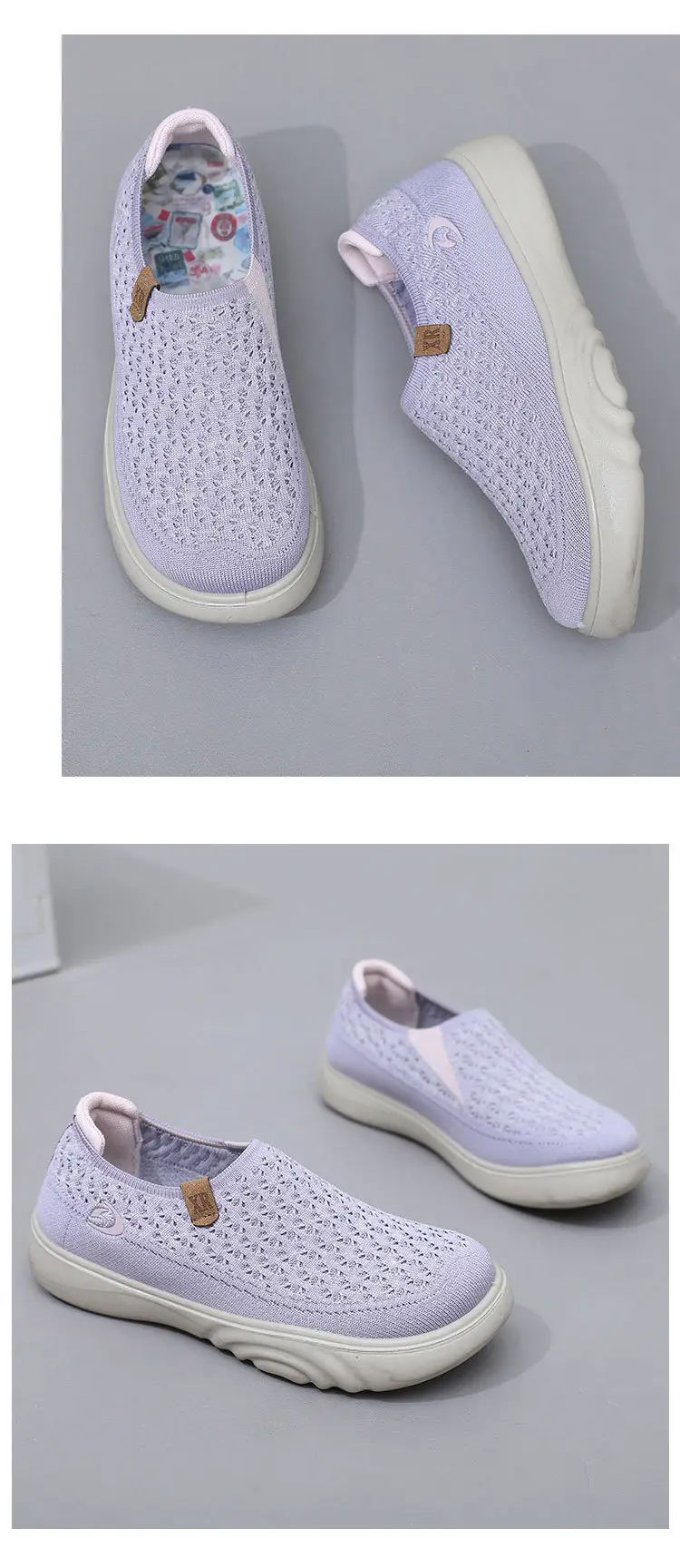 2025 Grey Fly-Knit Slip-On Shoes for Women — feature 17