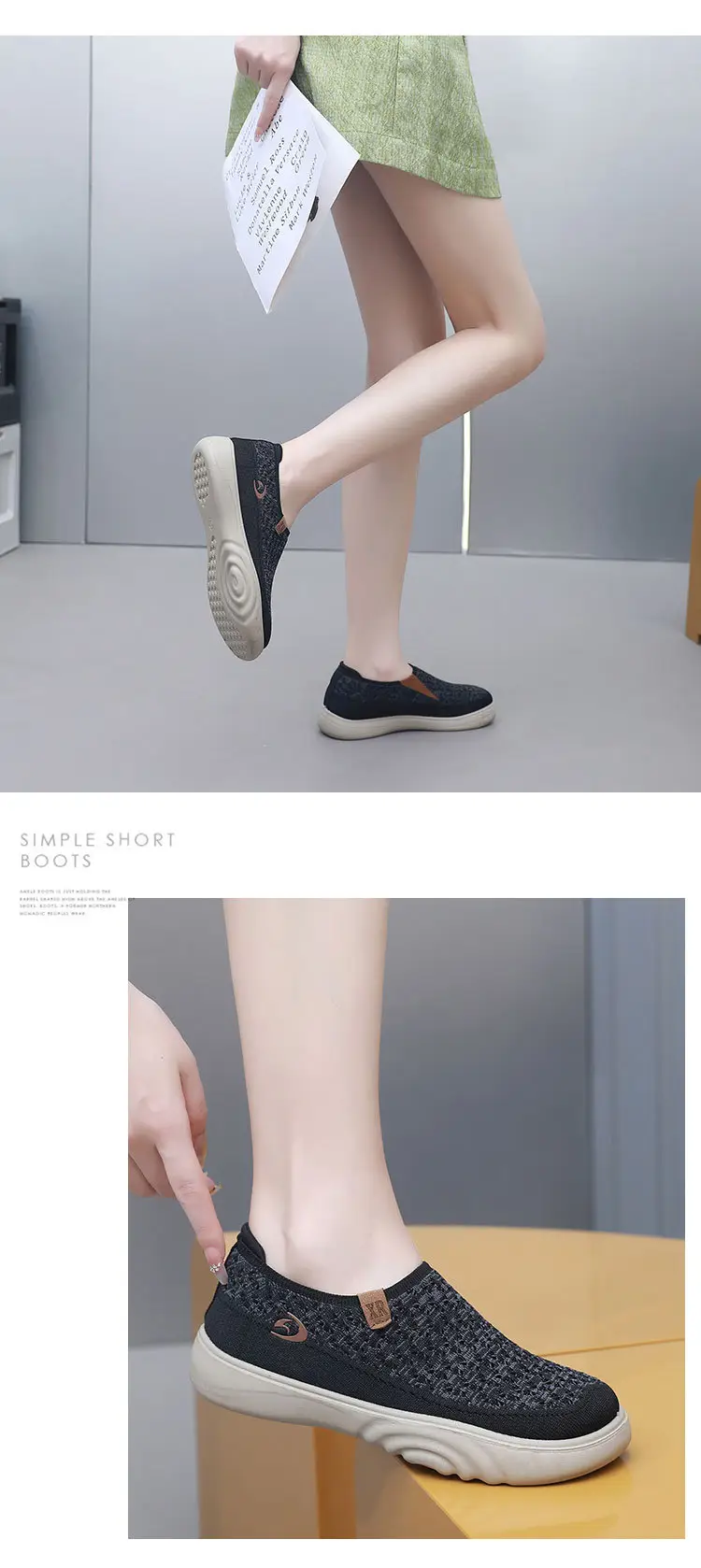2025 Grey Fly-Knit Slip-On Shoes for Women — feature 24
