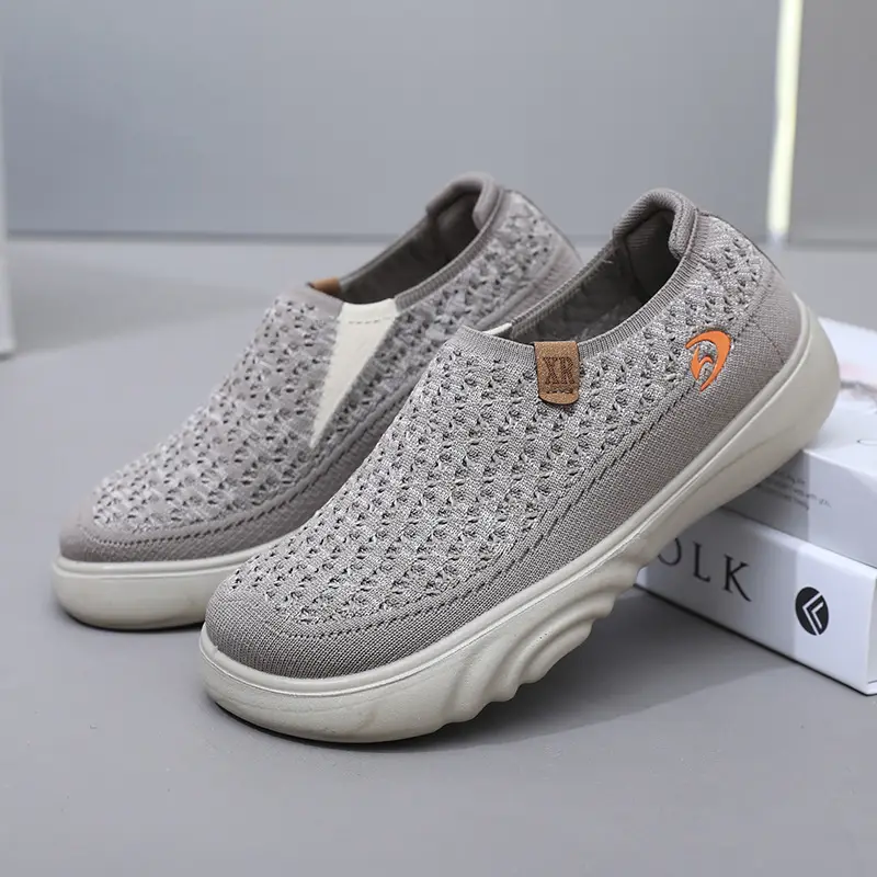 2025 Grey Fly-Knit Slip-On Shoes for Women - Image 2
