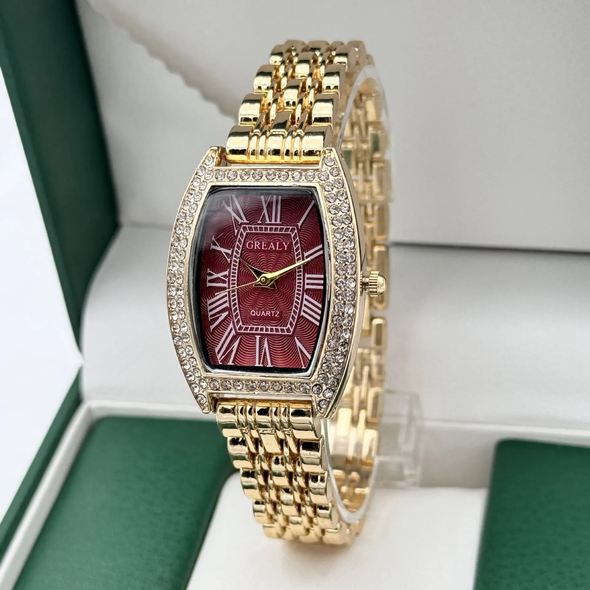 Gold Diamond-Encrusted Women's Quartz Watch — feature 10