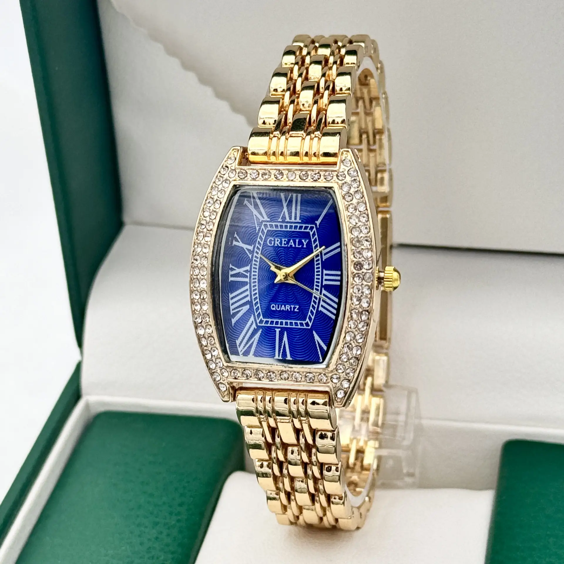 Gold Diamond-Encrusted Women's Quartz Watch — feature 11