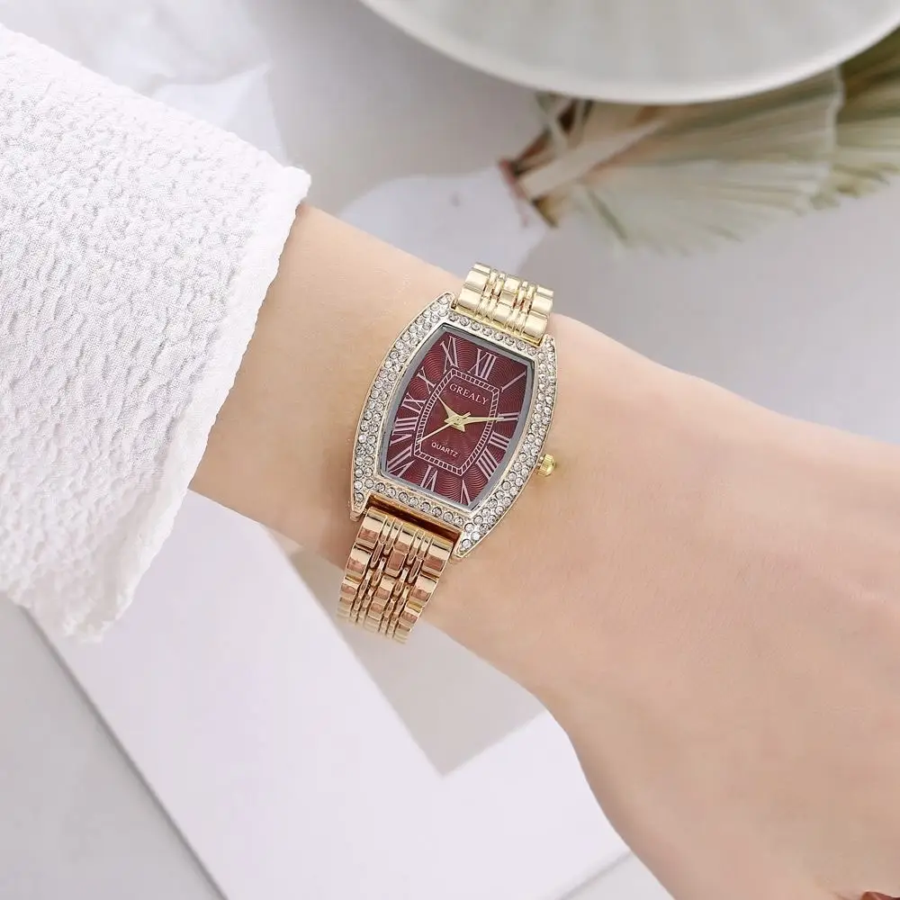 Gold Diamond-Encrusted Women's Quartz Watch — feature 4