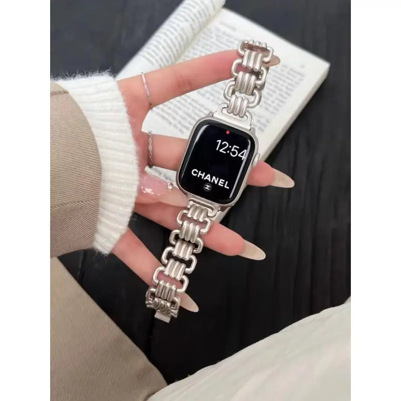 Suitable for Apple Watch 8Th Generation 7S10 Apple Watch iWatch 11Se Starlight Color Series Metal Strap 9 New