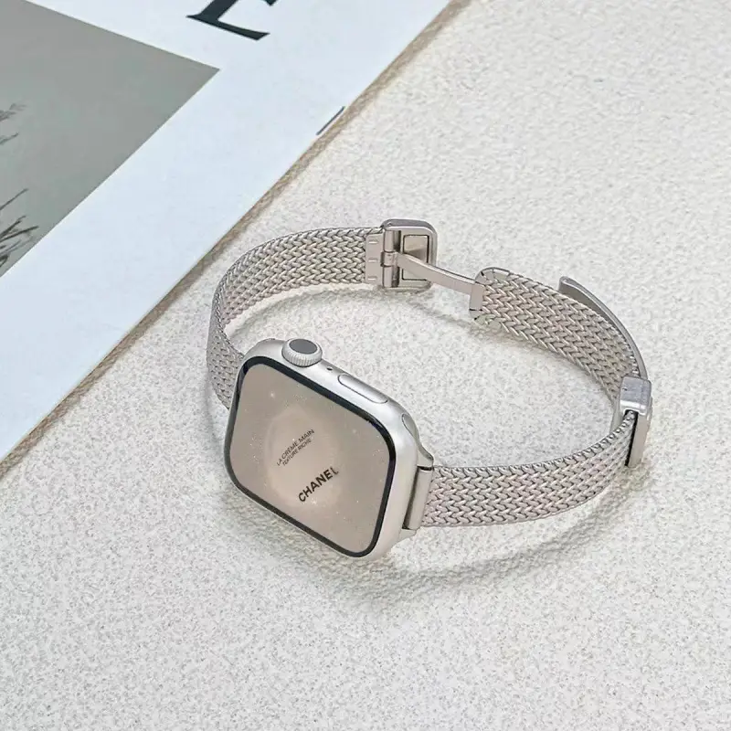 Suitable for Apple Watch 8Th Generation 7S10 Apple Watch iWatch 11Se Starlight Color Series Metal Strap 9 New