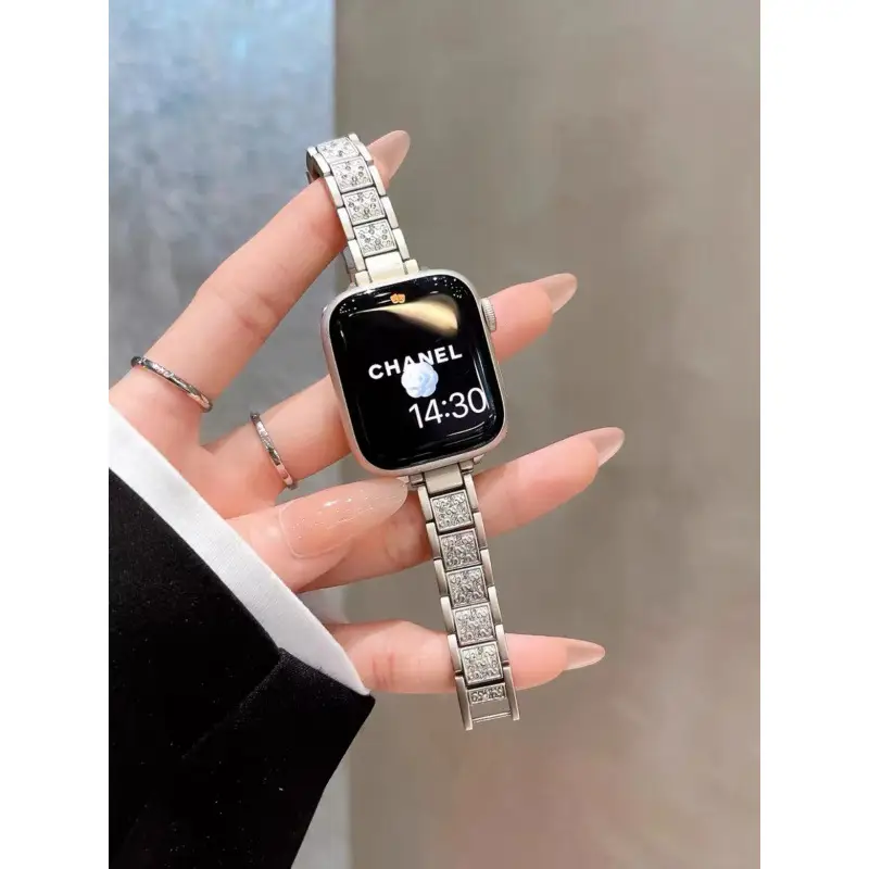 Suitable for Apple Watch 8Th Generation 7S10 Apple Watch iWatch 11Se Starlight Color Series Metal Strap 9 New