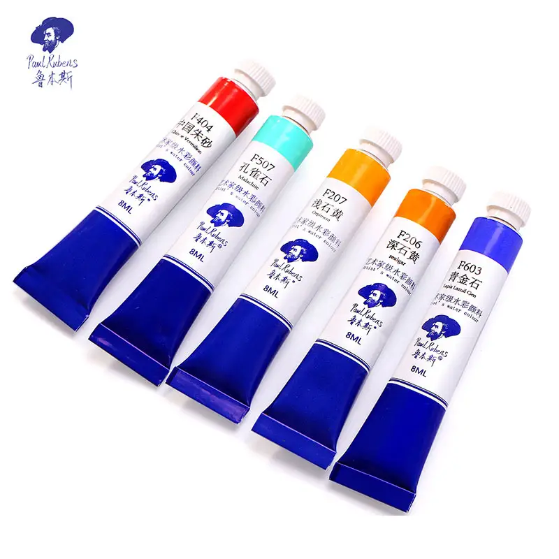 Rubens Artist-Grade 8ml Watercolor Paint Single Tube for Beginners and Art Students, Suitable for Painting, Abcdef Grade