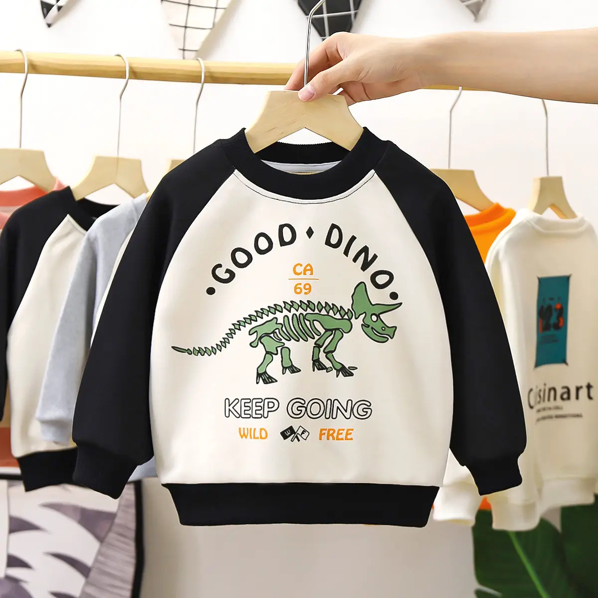 Children's Pink Good Hiike Sweatshirt Long Sleeve T-Shirt