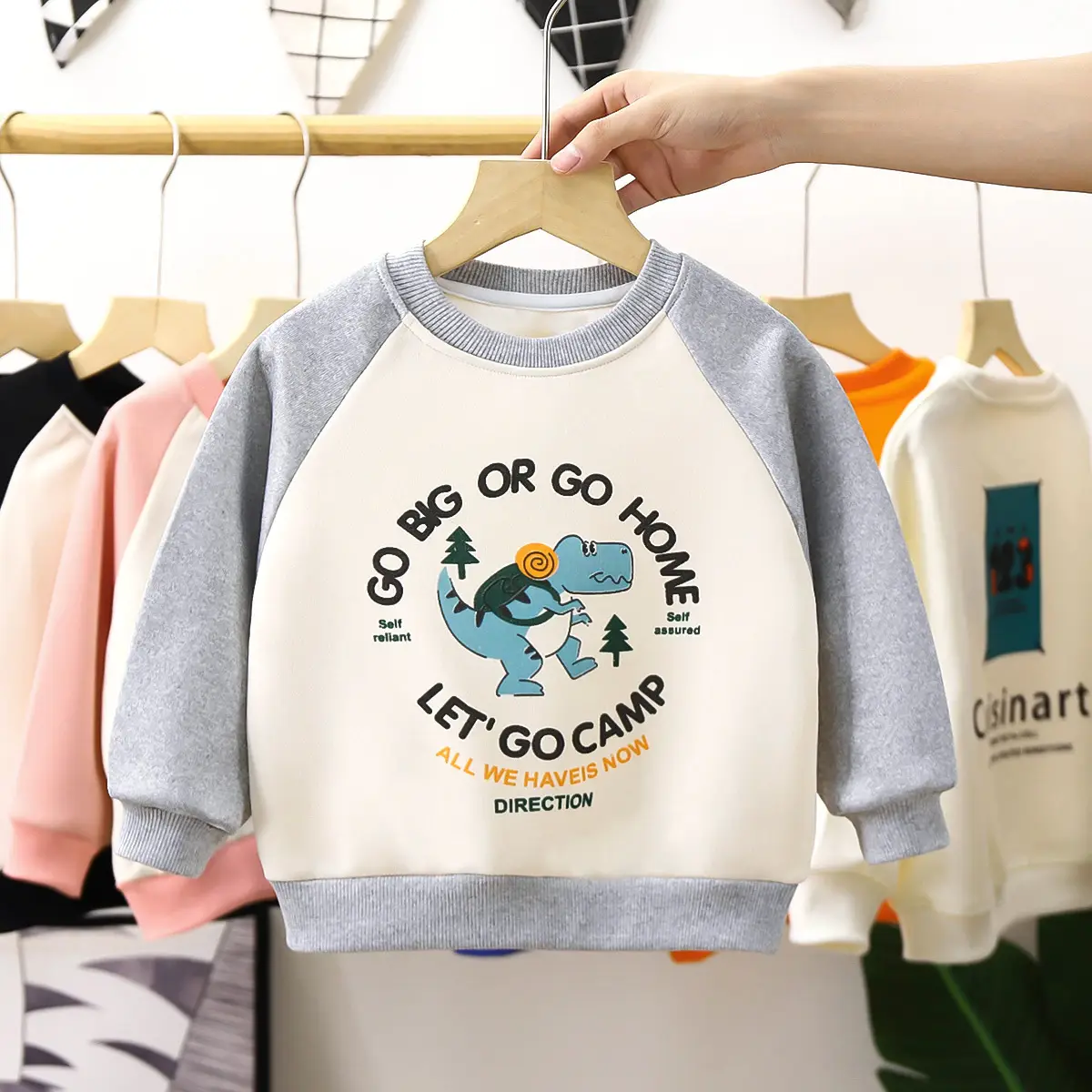 Children's Pink Good Hiike Sweatshirt Long Sleeve T-Shirt