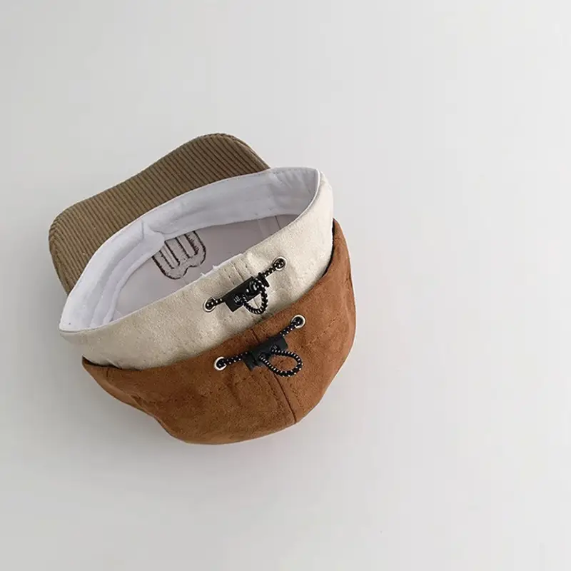 Winter Windproof Warm Cap Beige with Letter Embroidery - Image 10