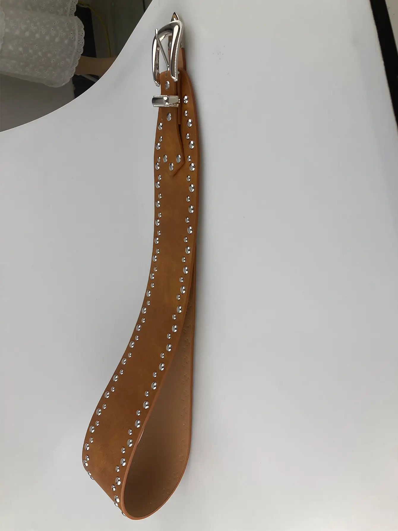 Black Rivet Belt with Buckle for Women — feature 2