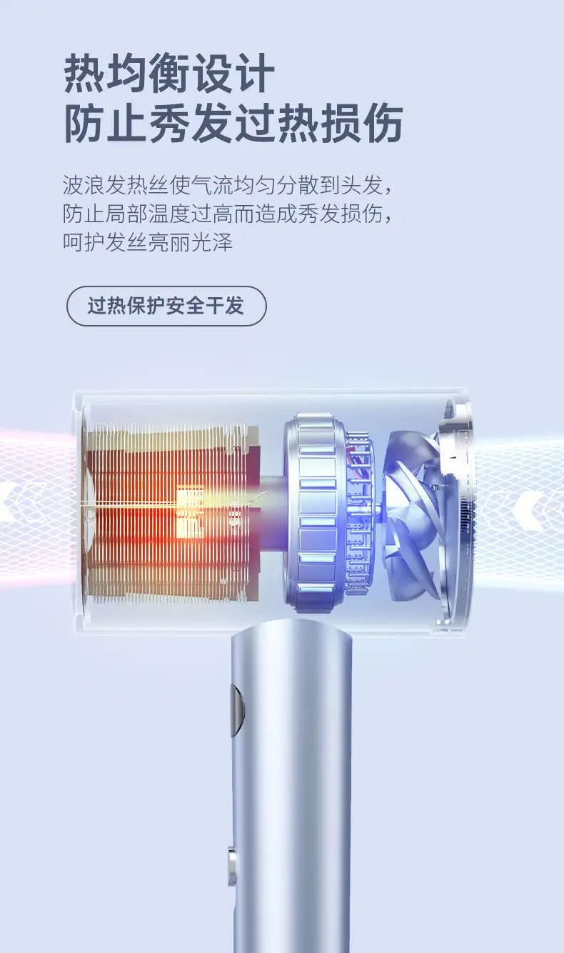 Electric Hair Dryer 68°C Constant Temp Cold Hot Air — feature 15