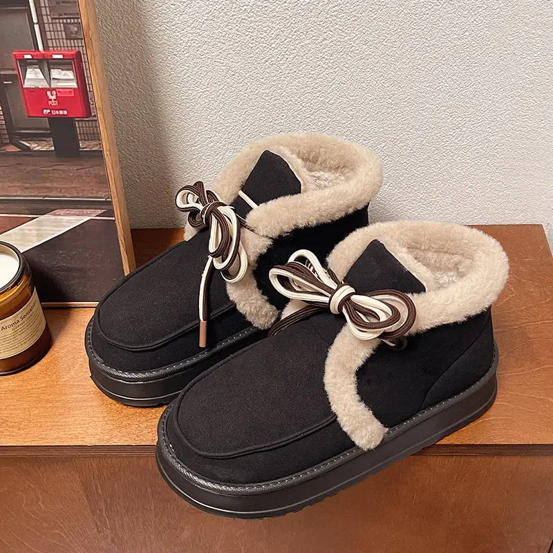 Snow Boots Women's Winter Fashion All-match Short Boots Blanket Thick-bottom EVA Non-slip Thickened Warm Snow Maomao Cotton Shoes - Image 4