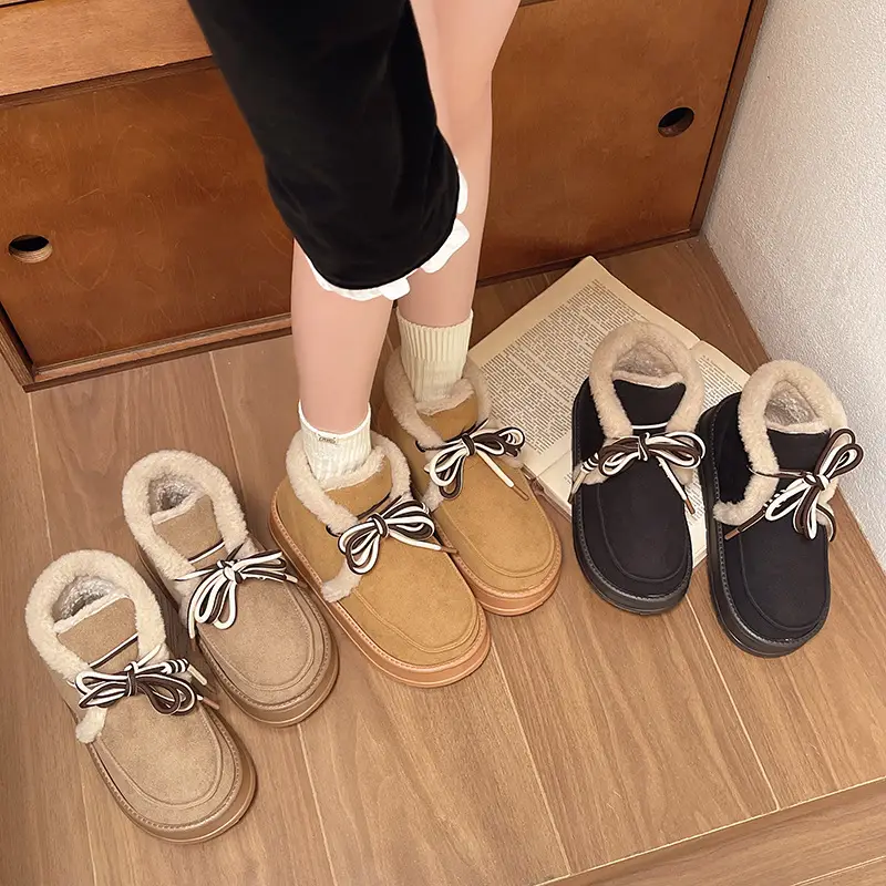 Snow Boots Women's Winter Fashion All-match Short Boots Blanket Thick-bottom EVA Non-slip Thickened Warm Snow Maomao Cotton Shoes - Image 5