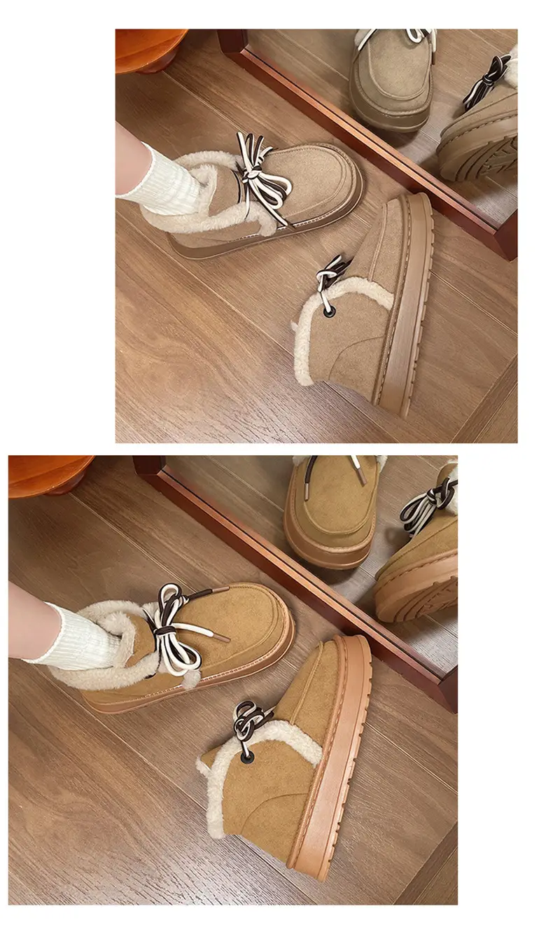 Snow Boots Women's Winter Fashion All-match Short Boots Blanket Thick-bottom EVA Non-slip Thickened Warm Snow Maomao Cotton Shoes — feature 10