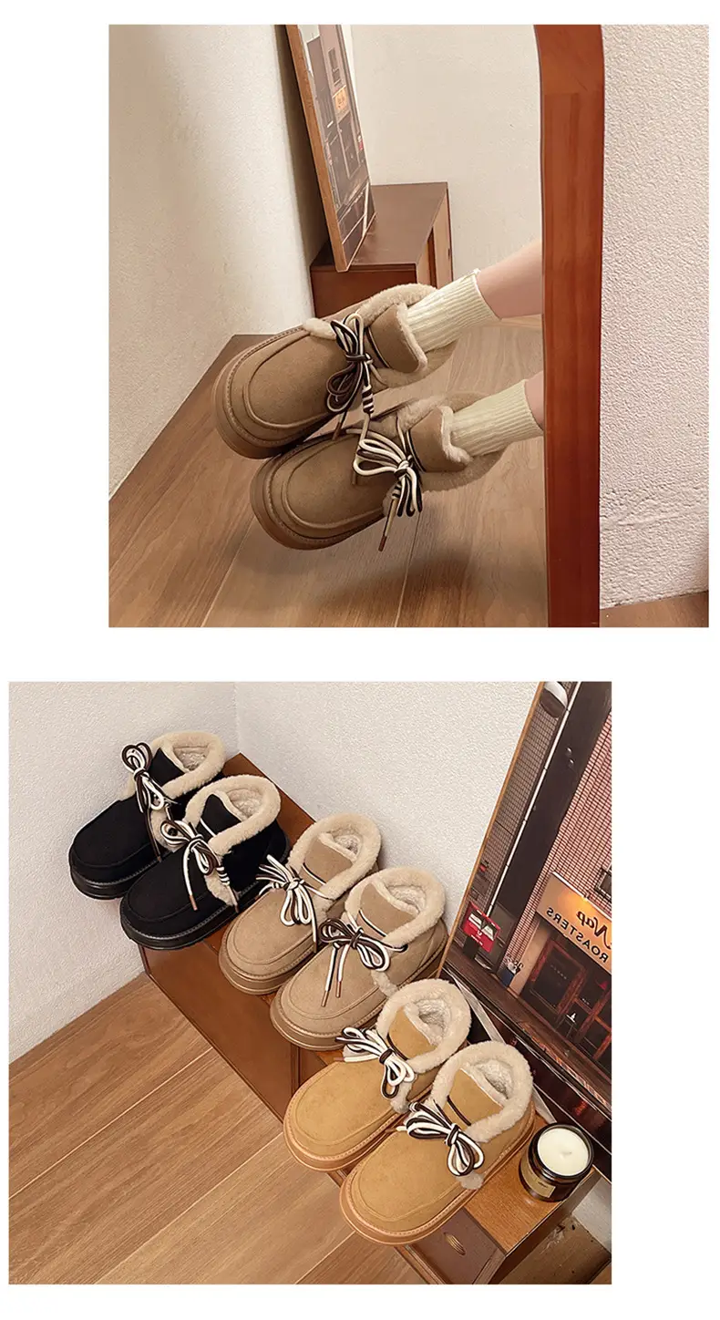 Snow Boots Women's Winter Fashion All-match Short Boots Blanket Thick-bottom EVA Non-slip Thickened Warm Snow Maomao Cotton Shoes — feature 14