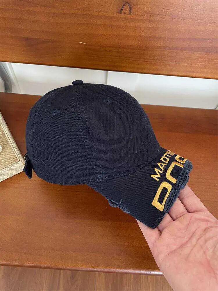Women's Beige Cotton Baseball Cap with "MAD TIME" Embroidery — feature 26