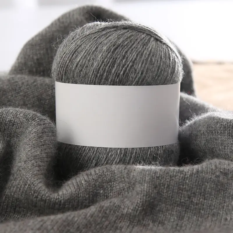 Factory wholesale three-strand cashmere wool hand-woven medium-thick cashmere yarn knitted scarf wool group woven foreign trade materials