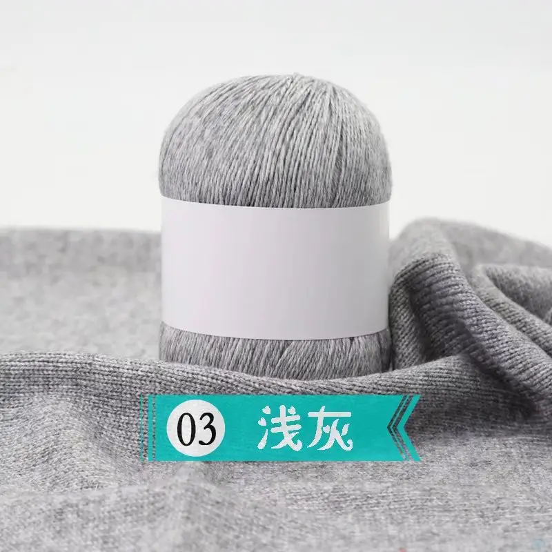 Factory wholesale three-strand cashmere wool hand-woven medium-thick cashmere yarn knitted scarf wool group woven foreign trade materials