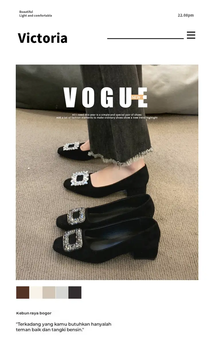 French-Style Women's Shoes 2024 Spring New Elegant Rhinestone High Heels Chunky Heel Square Toe Commuting Evening Shoes Commuter Style — feature 1
