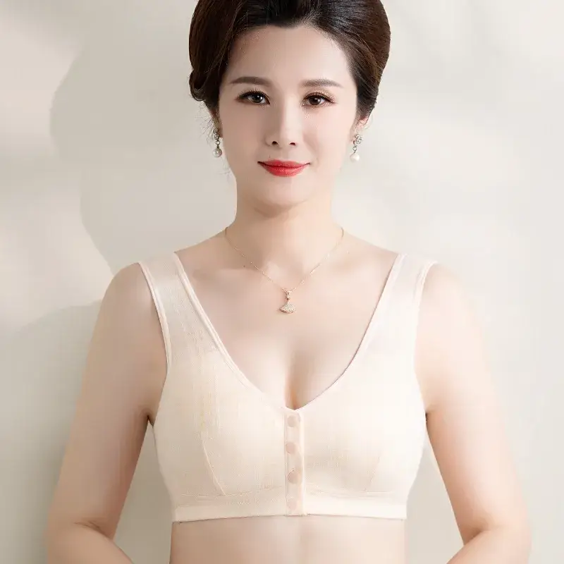 Pure Cotton Front Buckle Bra for Women - Image 2