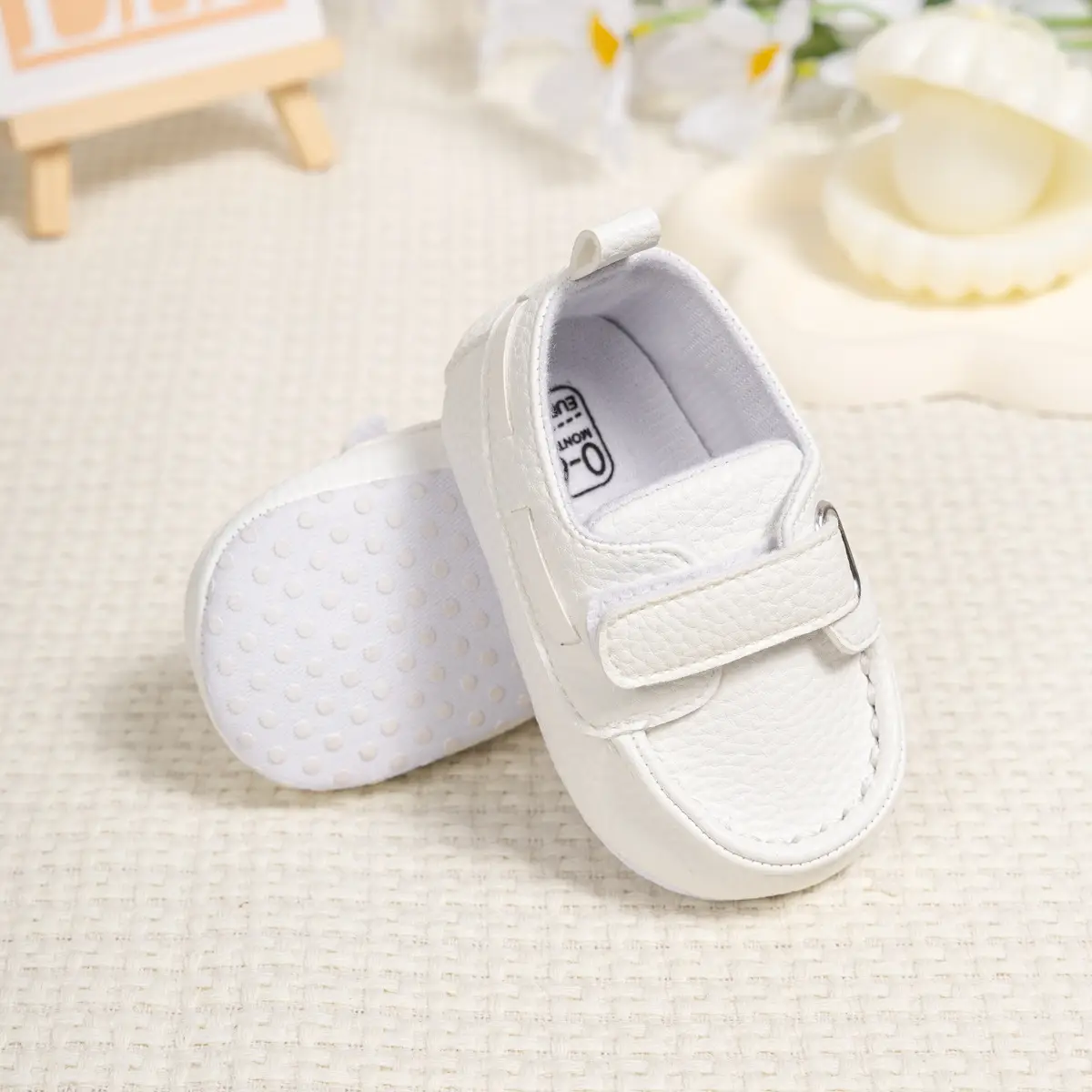 Baby Shoes Brown White Black Velcro Non-Slip — feature 10