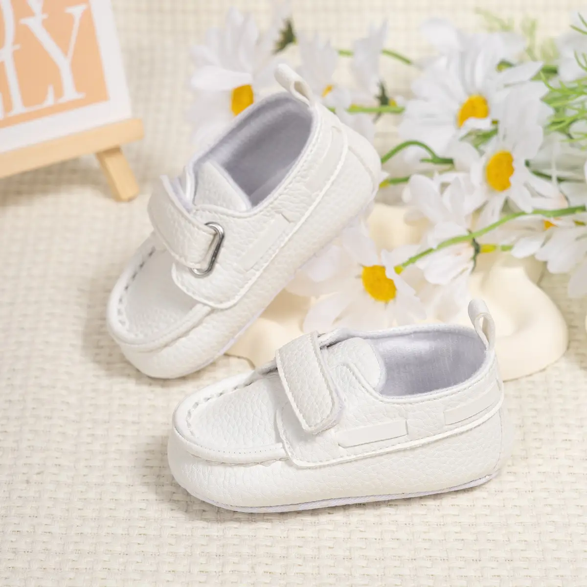 Baby Shoes Brown White Black Velcro Non-Slip — feature 11
