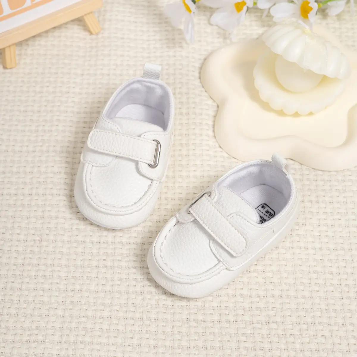Baby Shoes Brown White Black Velcro Non-Slip — feature 8