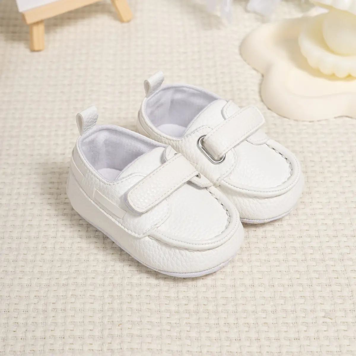 Baby Shoes Brown White Black Velcro Non-Slip — feature 9