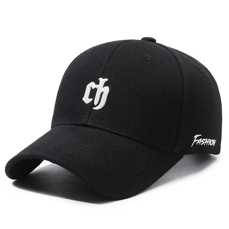 Korean Style Brown Baseball Cap for Women with Wide Brim