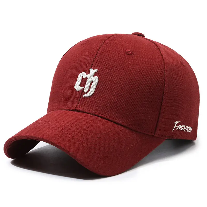 Korean Style Brown Baseball Cap for Women with Wide Brim