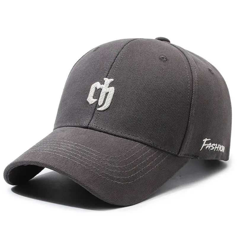 Korean Style Brown Baseball Cap for Women with Wide Brim