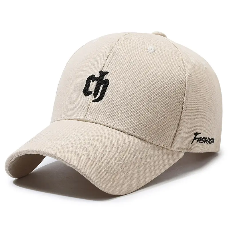 Korean Style Brown Baseball Cap for Women with Wide Brim