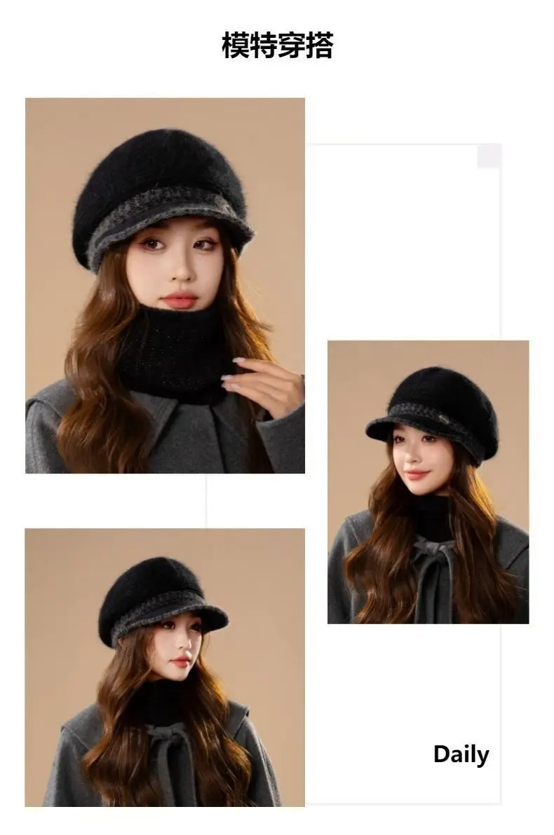 Women Wool Warm Hat Winter Ear Protection Cap — feature 11