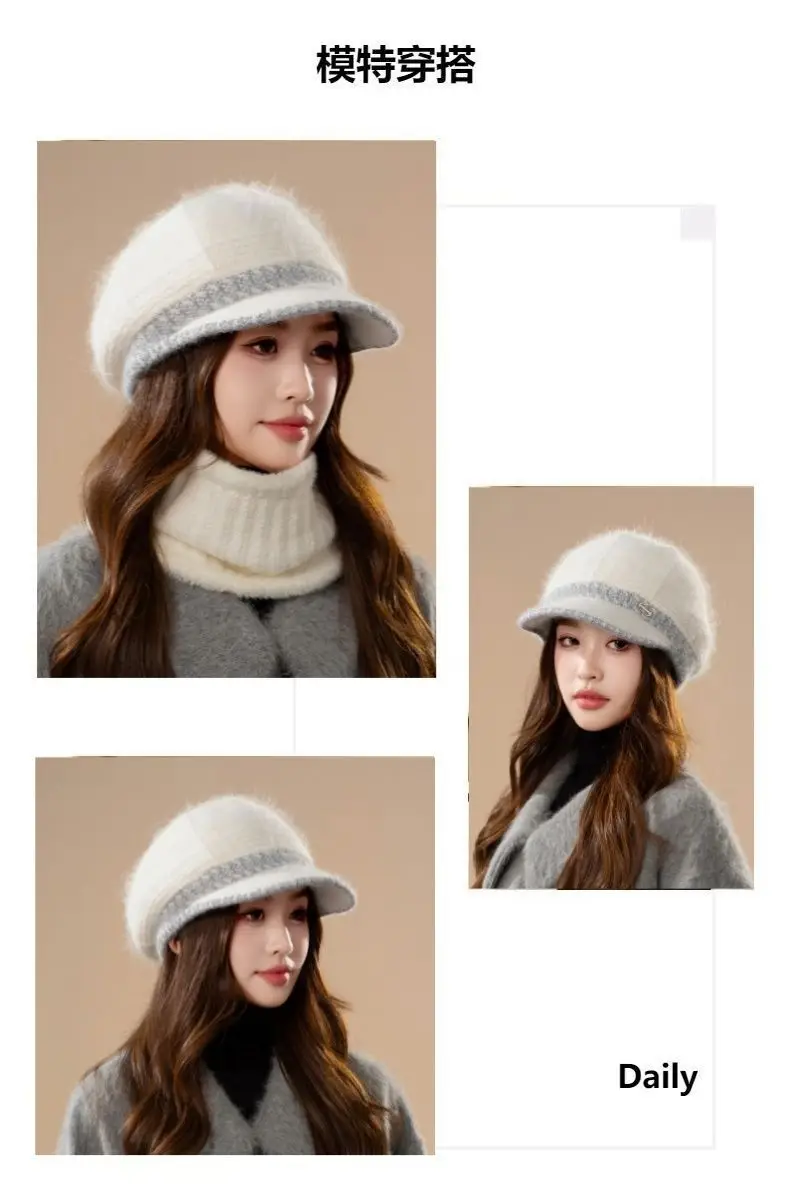 Women Wool Warm Hat Winter Ear Protection Cap — feature 13