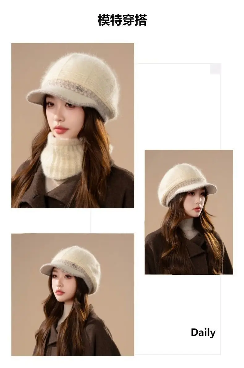 Women Wool Warm Hat Winter Ear Protection Cap — feature 9