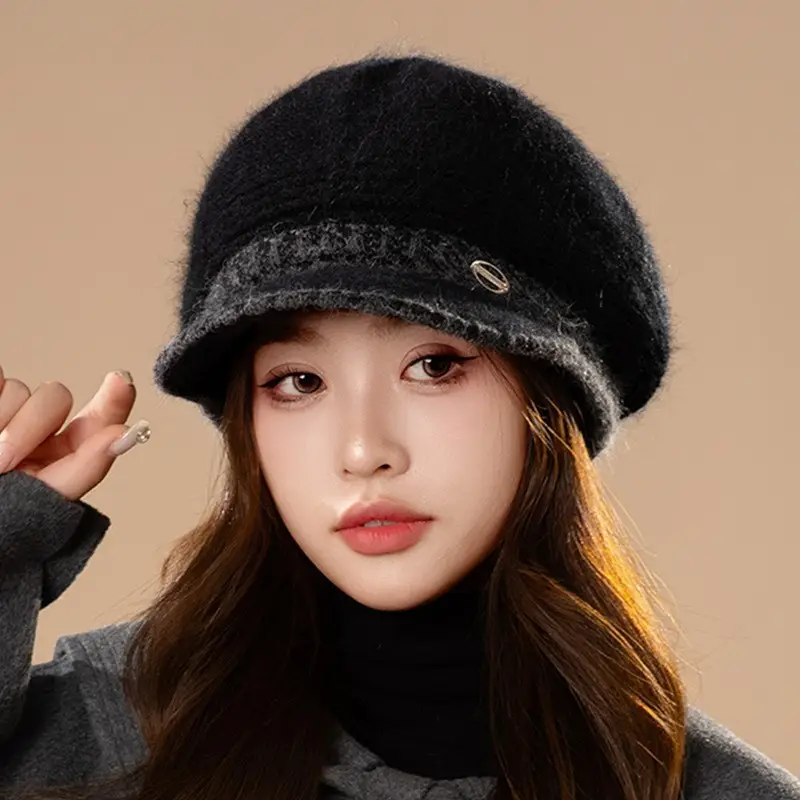 Women Wool Warm Hat Winter Ear Protection Cap