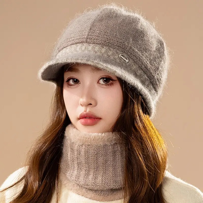 Women Wool Warm Hat Winter Ear Protection Cap