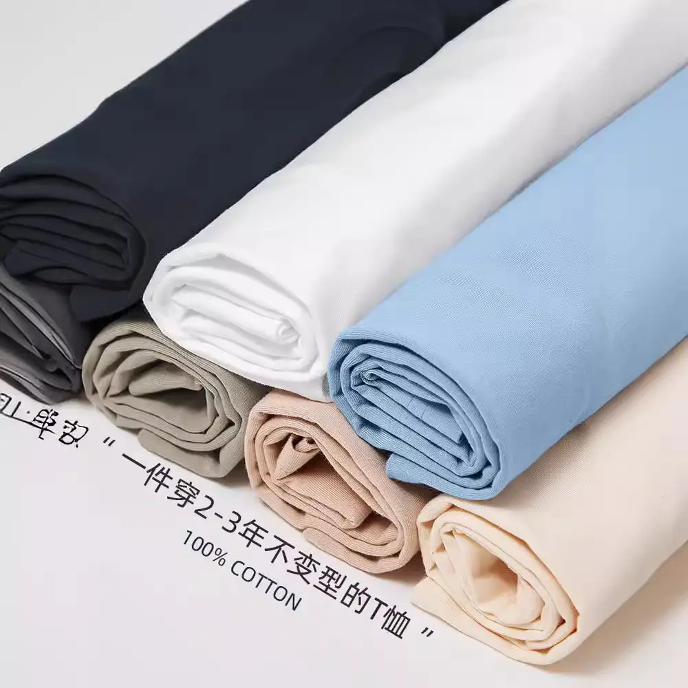 Heavy 230g solid color men's and women's short sleeve bottoming shirt pure white T-shirt combed cotton Tee half sleeve support customization