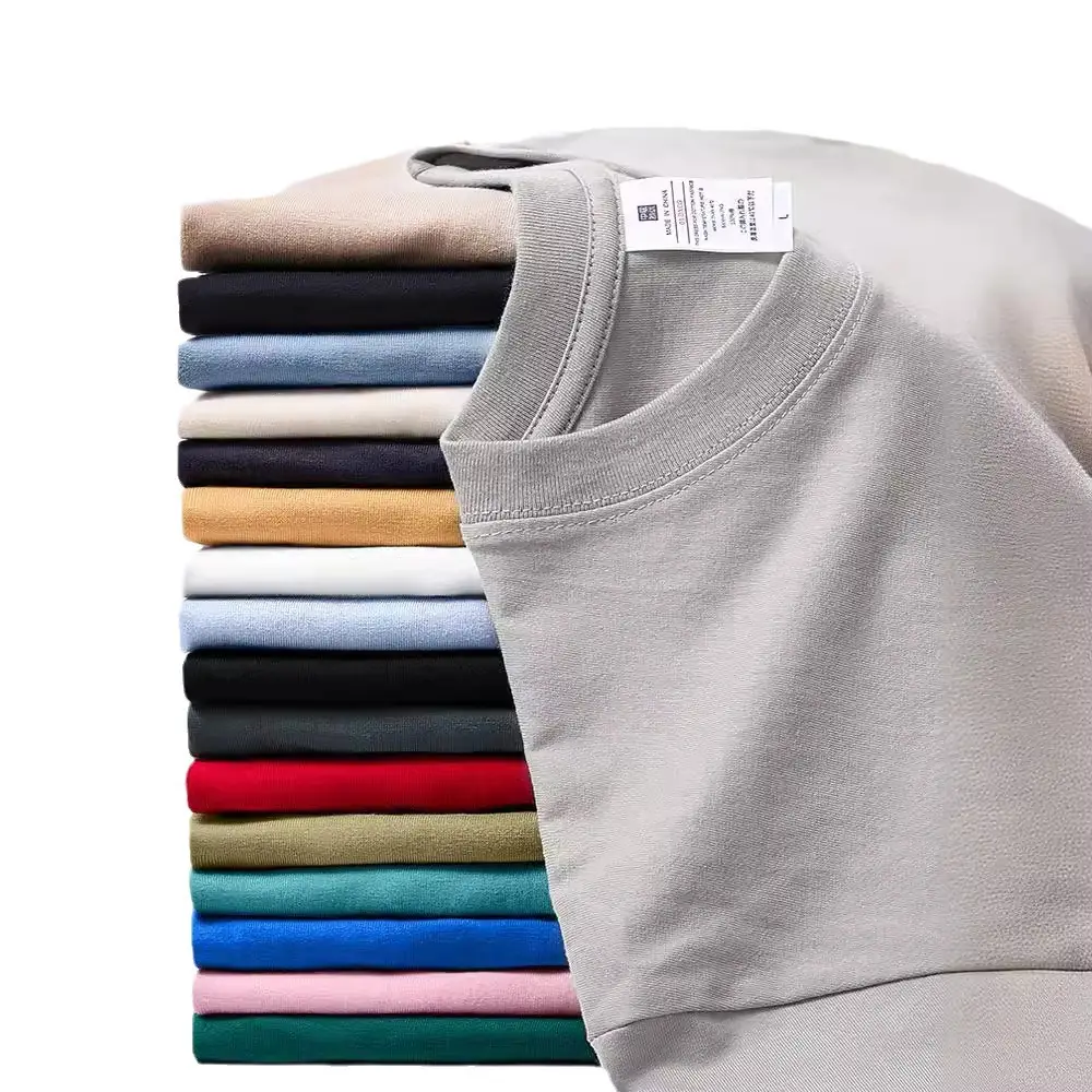 Heavy 230g solid color men's and women's short sleeve bottoming shirt pure white T-shirt combed cotton Tee half sleeve support customization