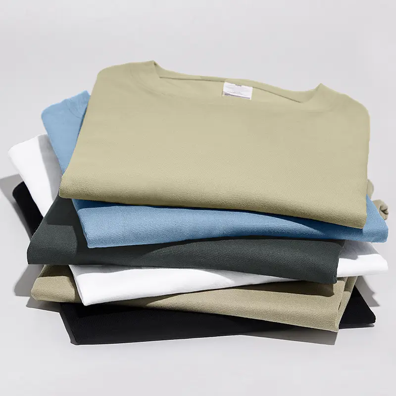 Heavy 230g solid color men's and women's short sleeve bottoming shirt pure white T-shirt combed cotton Tee half sleeve support customization — feature 10