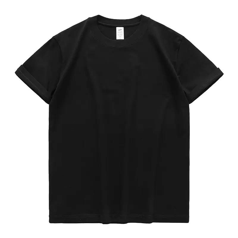 Heavy 230g solid color men's and women's short sleeve bottoming shirt pure white T-shirt combed cotton Tee half sleeve support customization