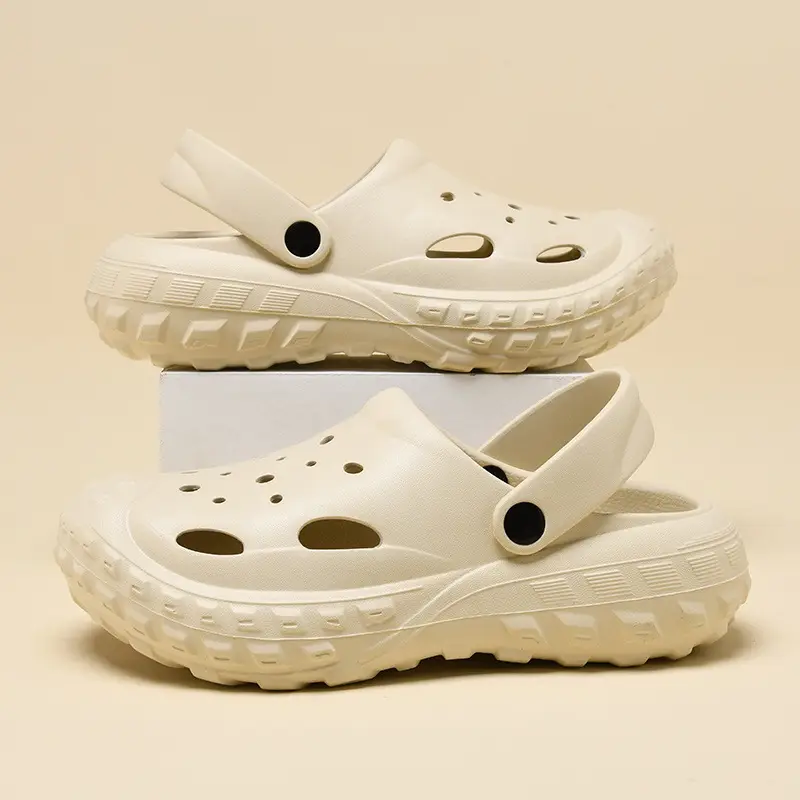 Croc Shoes Women's Summer Outer Wear Thick-Soled Non-Slip Toe-Toe Beach Non-Stinky Feet Wear-Resistant Breathable Men's Sandals - Image 7