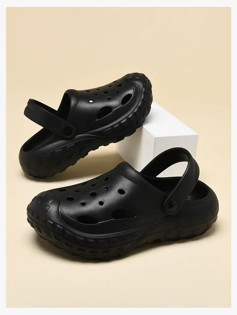 Croc Shoes Women's Summer Outer Wear Thick-Soled Non-Slip Toe-Toe Beach Non-Stinky Feet Wear-Resistant Breathable Men's Sandals — feature 13