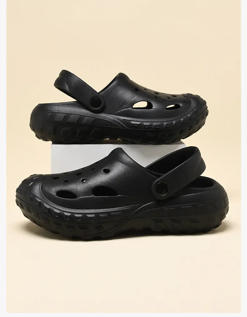 Croc Shoes Women's Summer Outer Wear Thick-Soled Non-Slip Toe-Toe Beach Non-Stinky Feet Wear-Resistant Breathable Men's Sandals — feature 14