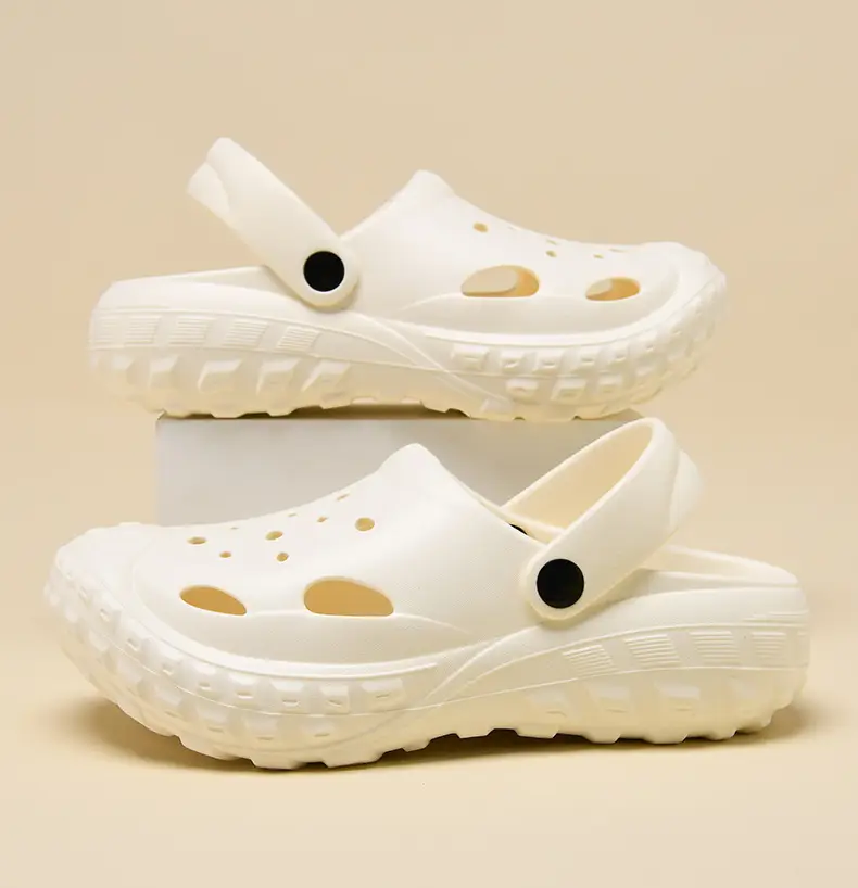 Croc Shoes Women's Summer Outer Wear Thick-Soled Non-Slip Toe-Toe Beach Non-Stinky Feet Wear-Resistant Breathable Men's Sandals — feature 3