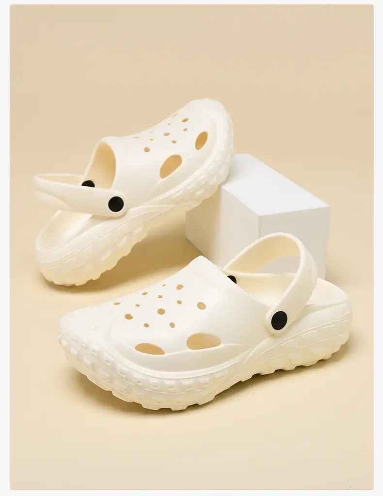 Croc Shoes Women's Summer Outer Wear Thick-Soled Non-Slip Toe-Toe Beach Non-Stinky Feet Wear-Resistant Breathable Men's Sandals — feature 9